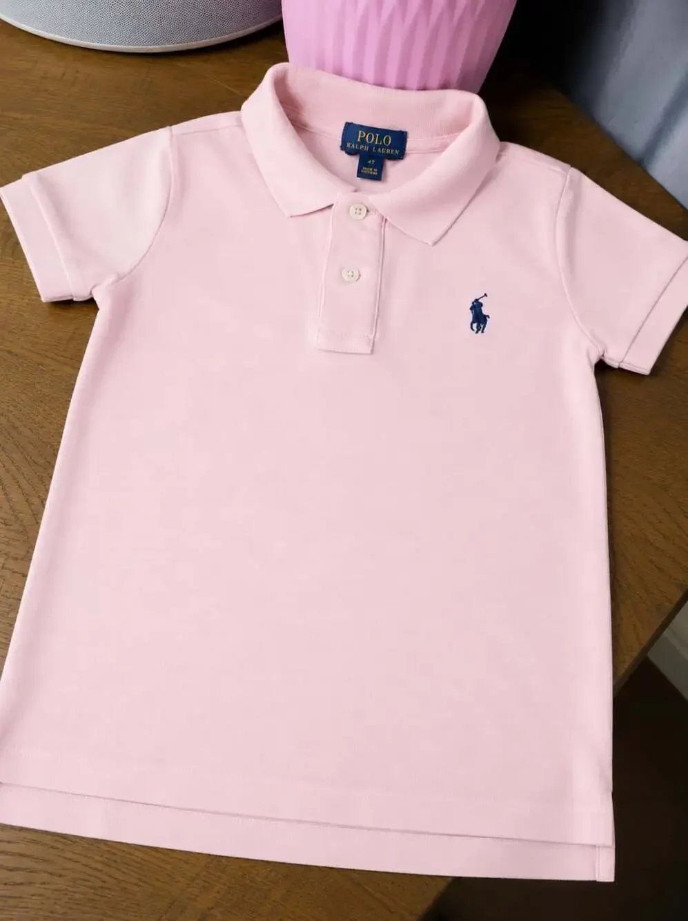 Polo Ralph Lauren Kids Pink Cotton Short Sleeve Polo Shirt Size 4T